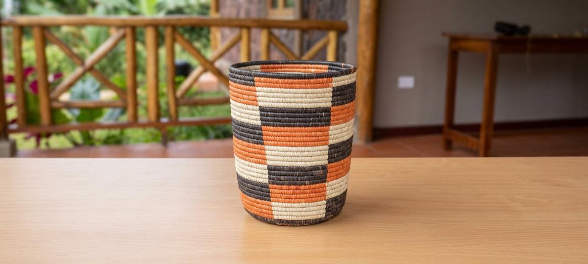 Handwoven African Dustbin