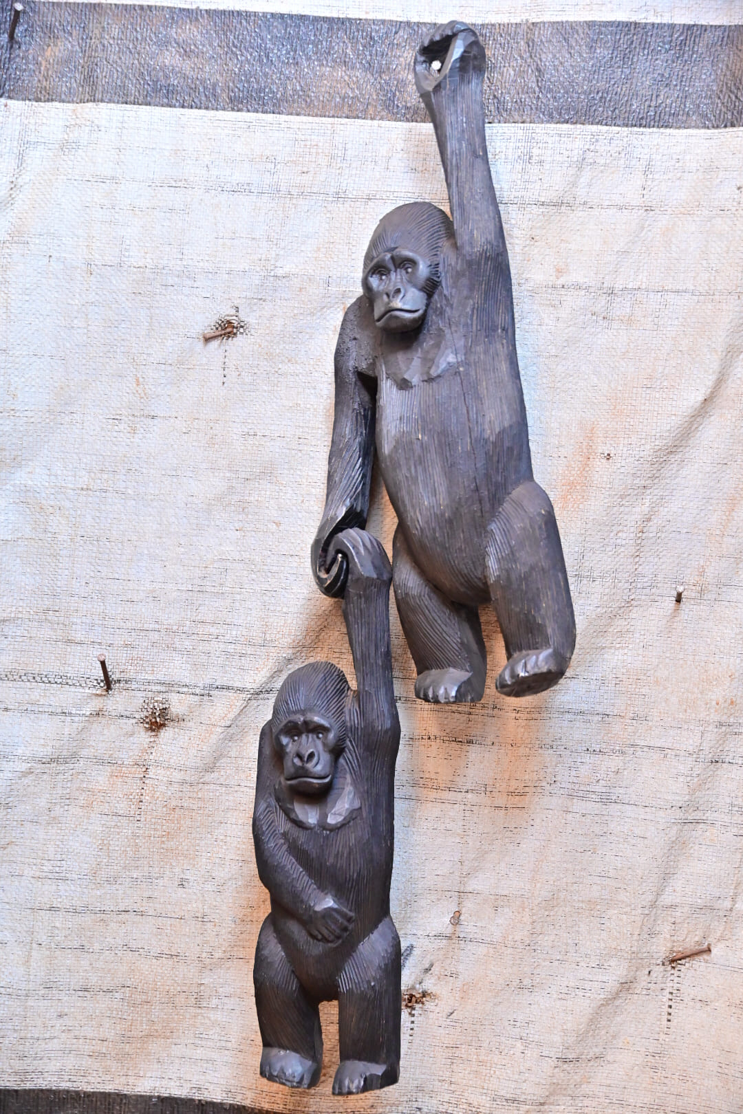 Gorilla Artifact – Hand‑Carved Wooden Tribal Sculpture