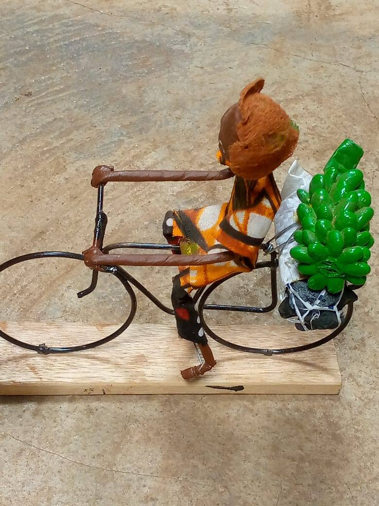 Handcrafted Wire Bicycle Sculpture