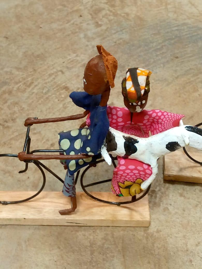 Handcrafted Wire Bicycle Sculpture