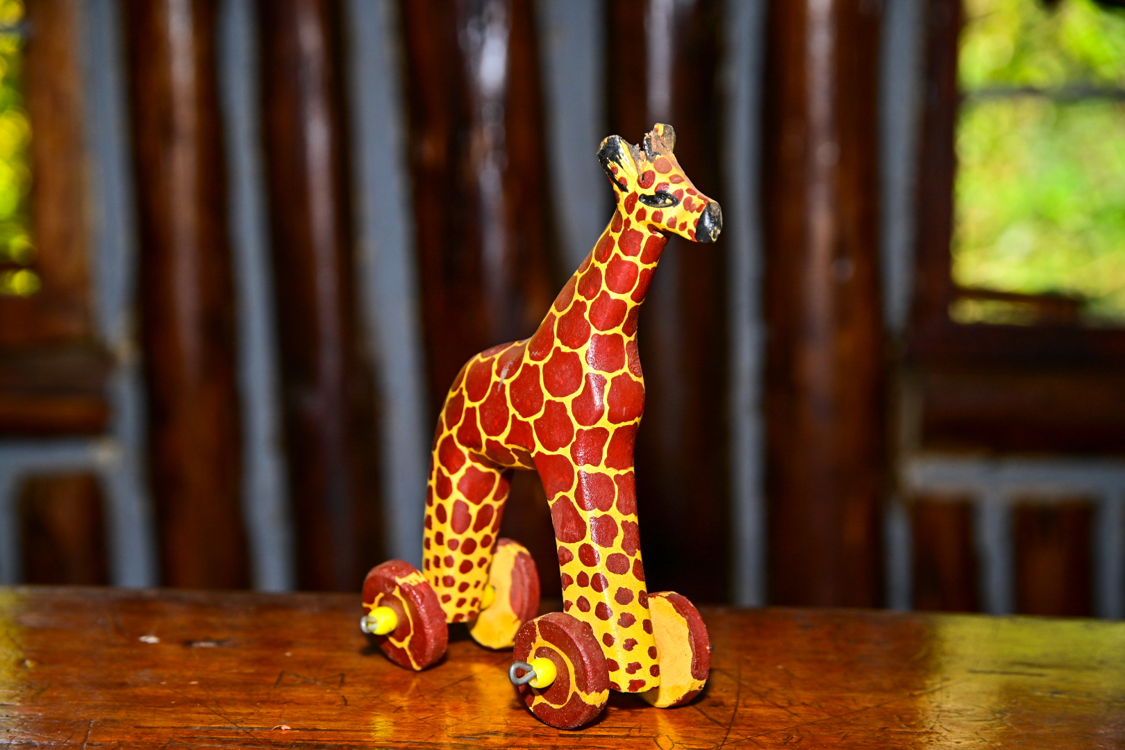 Savannah Giraffe Wooden Pull Toy